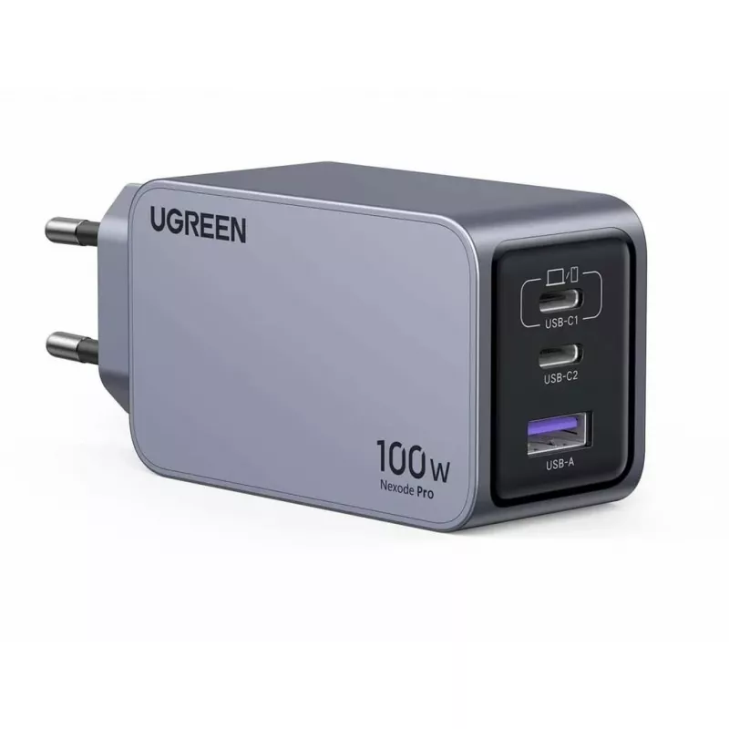 UGREEN sisälaturi Nexode Pro 3-porttinen GaN PD pikalaturi 2 USB Type-C