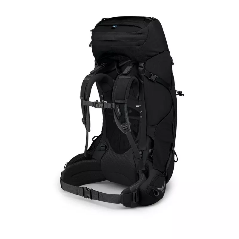 Reppu Osprey Aether 65 — 65 L, nailon, musta, 2,2 kg, 40 cm leveys, miesten