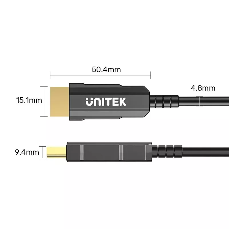 HDMI-kaapeli UNITEK C11072BK-50M 50m 18 Gbit/s 2.0 musta