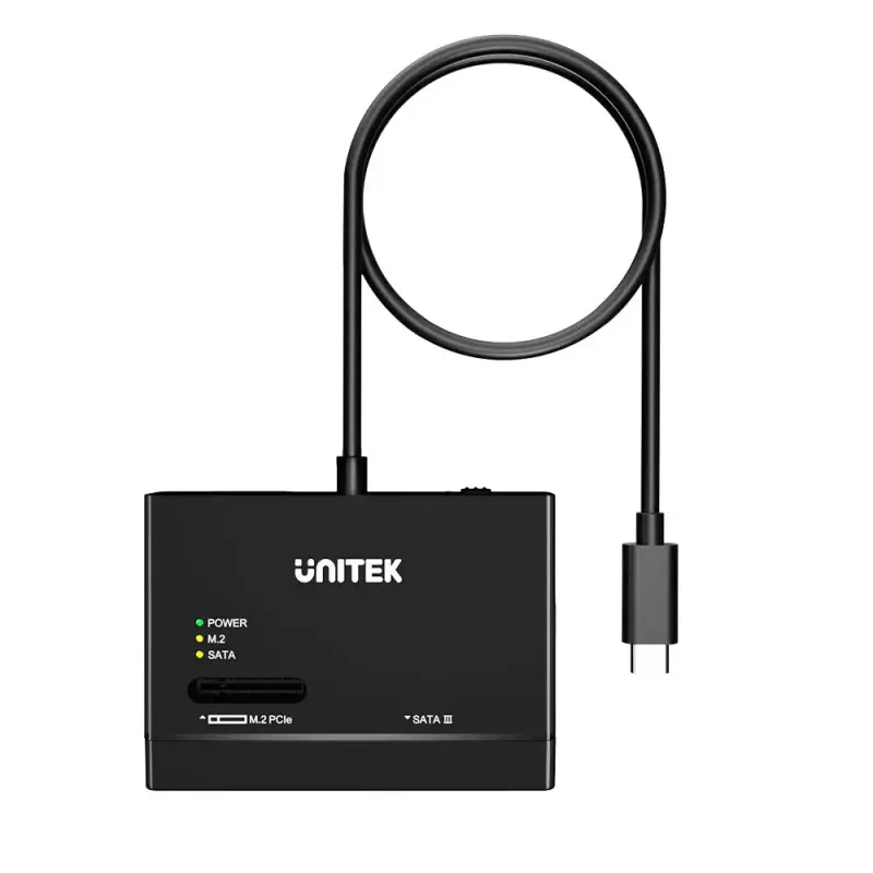 SSD-kotelo UNITEK S1232A01-EU musta M.2/2,5