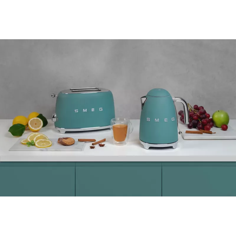 Smeg TSF01EGMEU -leivänpaahdin 6 2 viipaletta 950 W kromi, vihreä