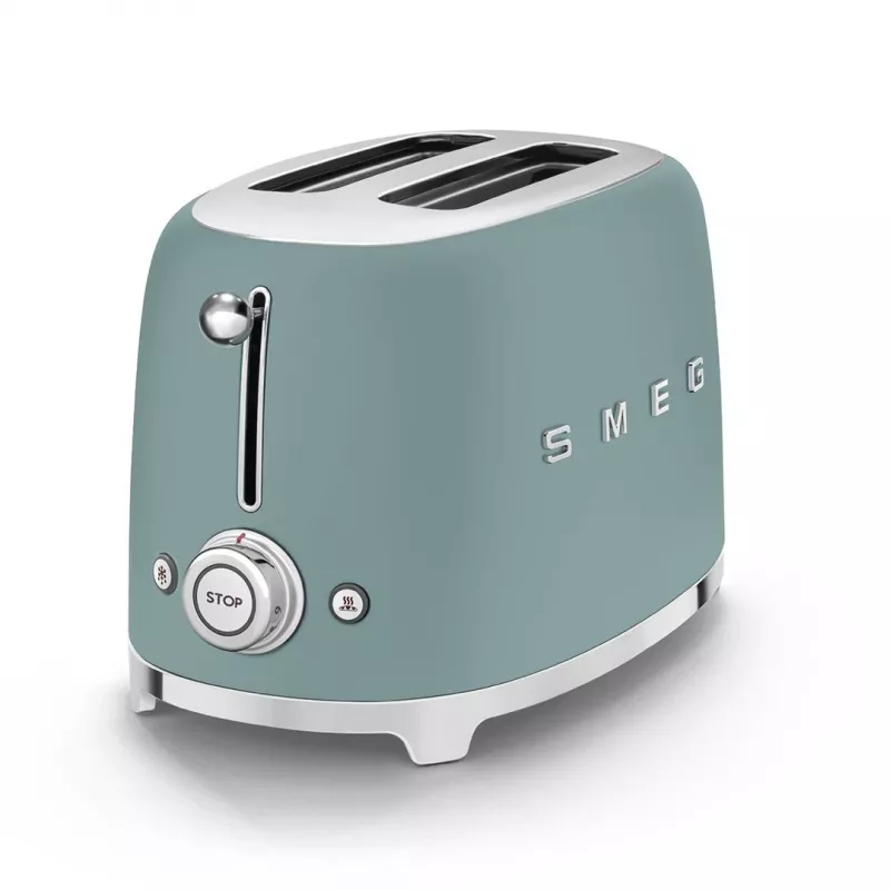 Smeg TSF01EGMEU -leivänpaahdin 6 2 viipaletta 950 W kromi, vihreä