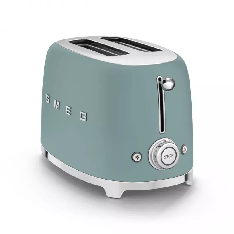 Smeg TSF01EGMEU -leivänpaahdin 6 2 viipaletta 950 W kromi, vihreä