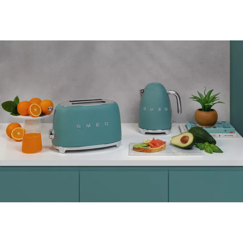 Smeg TSF01EGMEU -leivänpaahdin 6 2 viipaletta 950 W kromi, vihreä