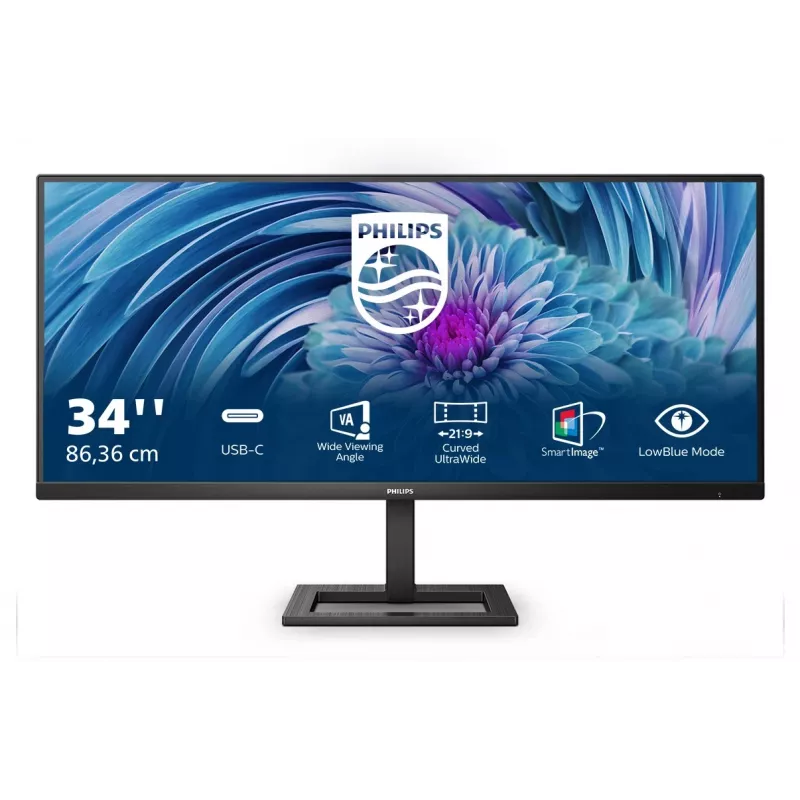 Philips E Line 346E2LAE/00 LED-näyttö 86,4 cm (34) 3440 x 1440 pikseliä Wide Quad HD LCD musta