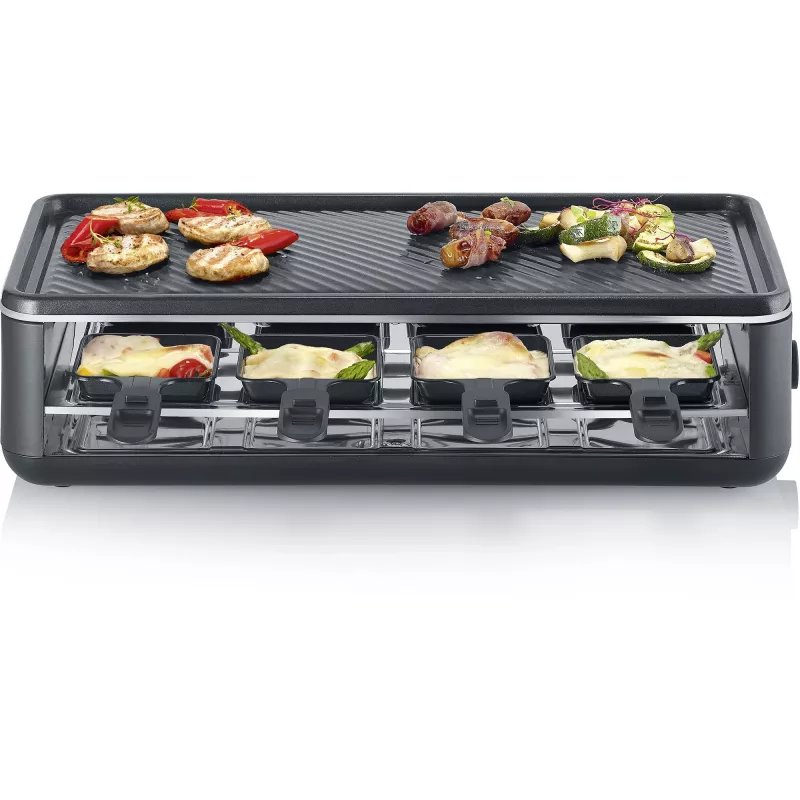 Severin RG 2365 raclette-grilli 8 henkilölle 1300 W musta