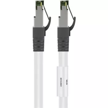 Goobay CAT 8.1 -verkkokaapeli, S/FTP (PiMF), valkoinen, 0,5 m - LSZH halogeeniton, kupari AWG 24 (55123)