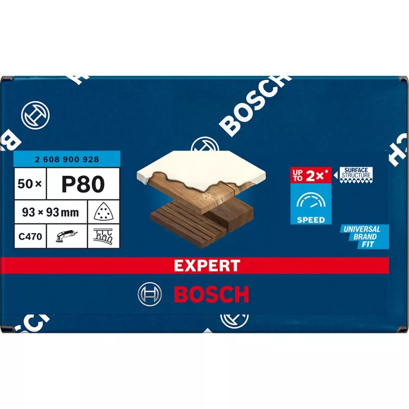 Hiomalevy kolmio Bosch C470 K80 93×93 mm