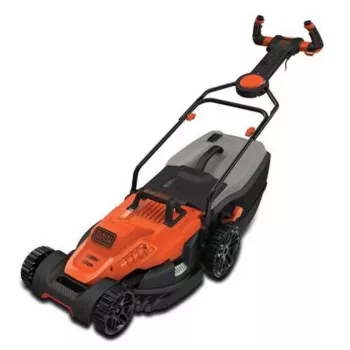 Black & Decker -sähköruohonleikkuri, leikkuukorkeuden säätö, korkeussäädettävä kahva ja Kla