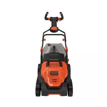 Black & Decker -sähköruohonleikkuri, leikkuukorkeuden säätö, korkeussäädettävä kahva ja Kla