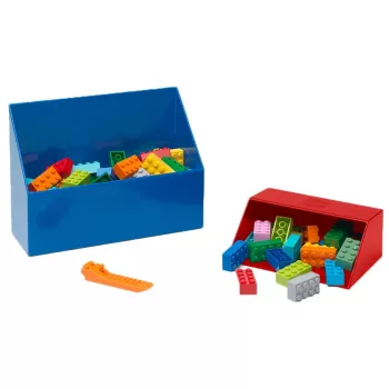 LEGO lapiosarja 2-osainen, säilytyslaatikko punainen/sininen
