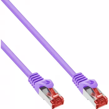 InLine patch-kaapeli S/FTP PiMF Cat.6 250MHz PVC kupari violetti 15m