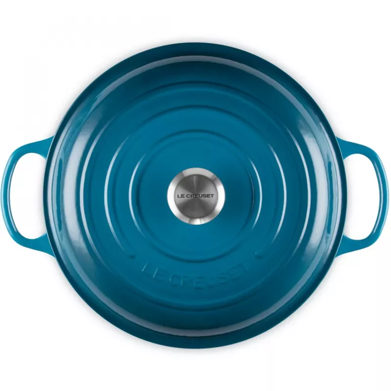 Le Creuset Signature matala pyöreä patapannu 30 cm Deep Teal (21180306422430)