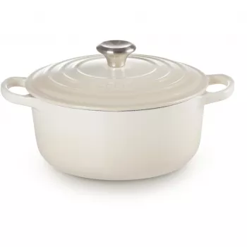 Le Creuset Signature paistinpannu pyöreä 22 cm Meringue creme (21177227164430)