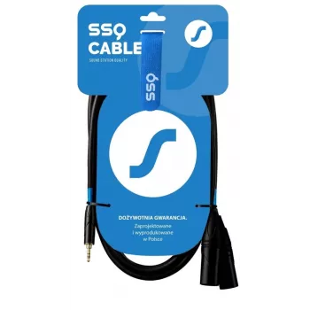 SSQ-kaapeli plugi stereo 3,5 mm - 2x XLR uros MIXLR3 — 3 m audiokaapeli