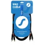 SSQ RCARCA3 - kaapeli 2x RCA - 2x RCA - 3 m, musta