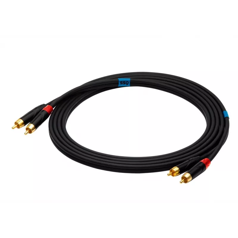 SSQ RCARCA3 - kaapeli 2x RCA - 2x RCA - 3 m, musta