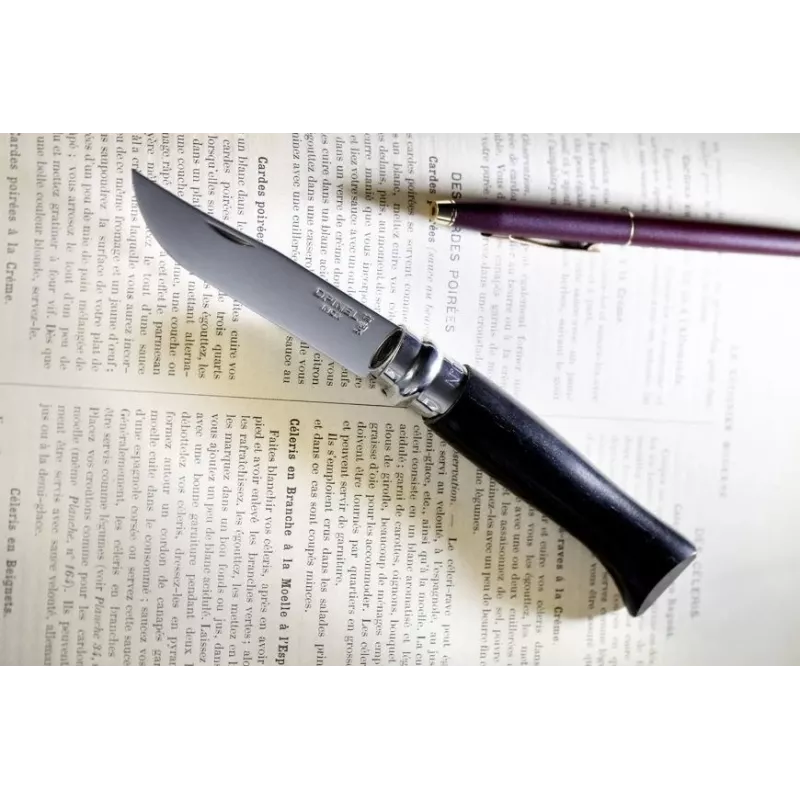 Taittoveitsi Opinel N°08 Collector musta, terän pituus 8,5 cm
