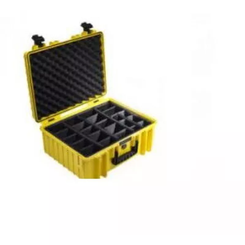B&W Cases Type 6000 asiakirjasalkku keltainen vaahtomuovi 3,95 kg