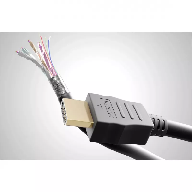 Goobay HDMI 2.0 90° kulmakaapeli Ethernetillä 4K 60Hz 5 m musta
