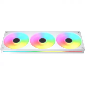 COUGAR Unity360-FB 360mm Single-Frame ARGB PWM Reversed Fan, 120mm x3, 700–1600 RPM, FDB, valkoinen