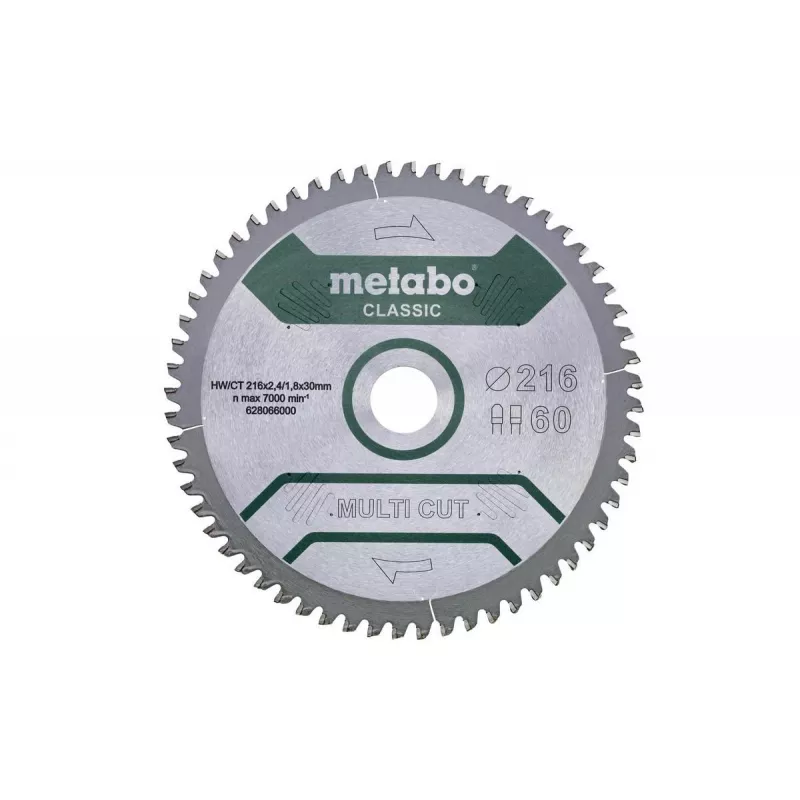 Pyörösahanterä Metabo 628066000 21,6 cm