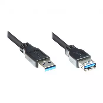 Good Connections jatkojohto USB 3.0 uros A - naaras A - musta - 1 m