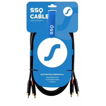 SSQ RCARCA2 SS-1432 kaapeli 2x RCA - 2x RCA 2 m musta
