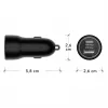 Autolaturi d bramante re-charge — USB-C 30W + USB-A 18W, 12–24V, musta
