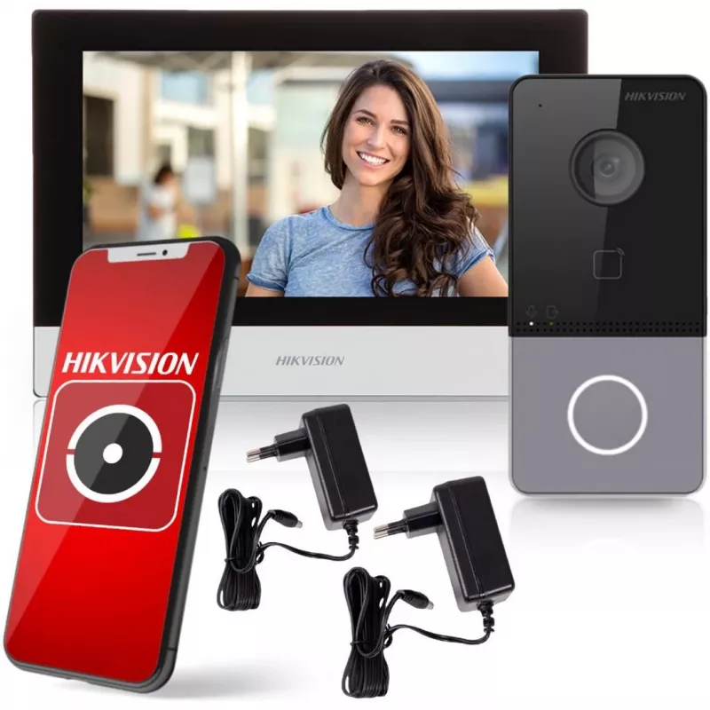 Video-ovipuhelin Hikvision DS-KIS603-P(C)/EU 2 MP 7 inch LCD
