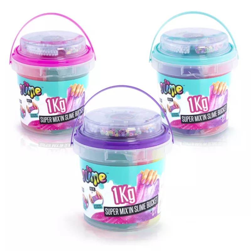 Slime Canal Toys Slime Super Bucket 1kg monivärinen 6 vuotta