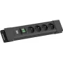 Bachmann CONNECTUS -pistorasia 4xUTE 1xkytkin 2,0 m CEE7/7 musta