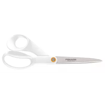 Fiskars F061200487 toimisto-/askartelusakset suoralla leikkauksella – ruostumaton teräs, valkoinen