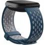 Fitbit FB174SBNVGYL - ranneke - sininen - harmaa - Fitbit - Sense - Versa 3 - alumiini - silikoni - ruostumaton teräs