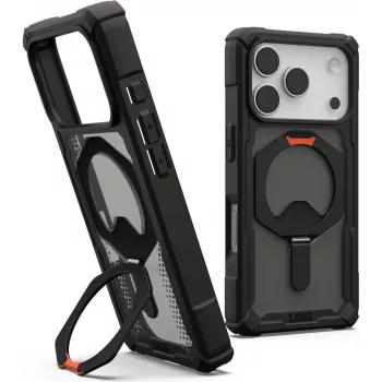 UAG Urban Armor Gear Plasma XTE MagSafe Kickstand -kotelo | Apple iPhone 17 Pro | musta/pop oranssi | 114527114097 (114527114097)
