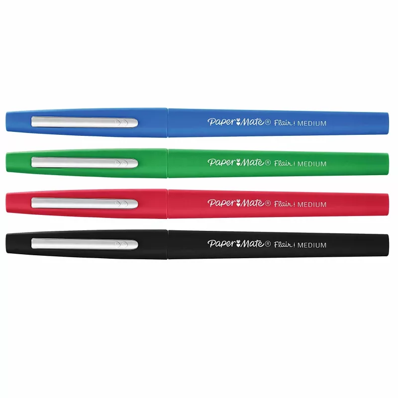 Huopakynät Papermate Flair Medium musta sininen vihreä punainen 4 kpl