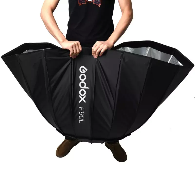 Softbox Godox P90L 90cm musta nylon polyesteri diffuusoreilla