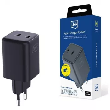 3MK laturi Hyper Charger PD 45W GaN QC4+ PPS — 45W USB-C PD GaN -pikalaturi