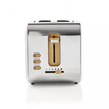 Nedis KABT510EWT leivänpaahdin, 2 leveää aukkoa, soft-touch, valkoinen