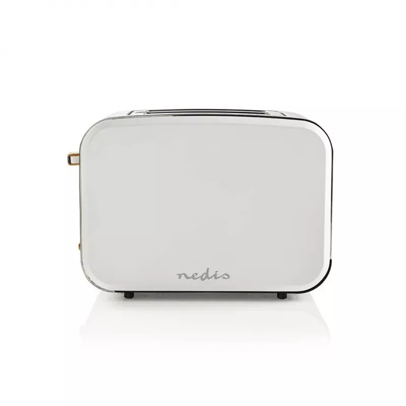 Nedis KABT510EWT leivänpaahdin, 2 leveää aukkoa, soft-touch, valkoinen