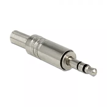 Johdinliitin DELOCK 65532, 3,5 mm metalli, hopea