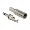 Johdinliitin DELOCK 65532, 3,5 mm metalli, hopea