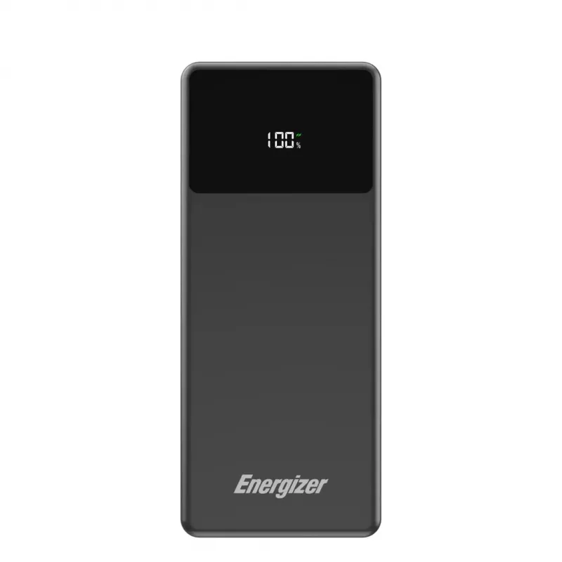 Powerbank Energizer UE27062PQ — 27000 mAh LiPo, 65 W kokonaisteho, 3 laitetta, musta