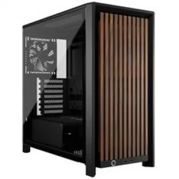 CORSAIR Mid-Tower PC-kotelo FRAME 4000D RS Wood – musta/pähkinä