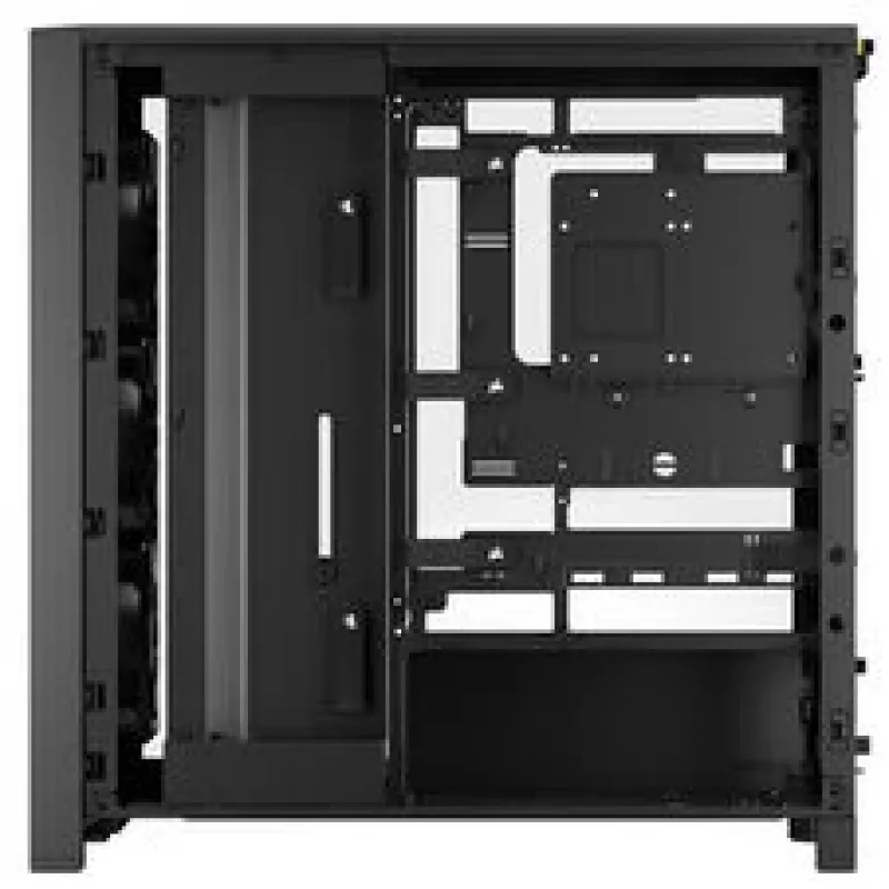 CORSAIR Mid-Tower PC-kotelo FRAME 4000D RS Wood – musta/pähkinä