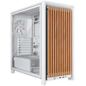Mid-Tower PC-kotelo CORSAIR FRAME 4000D RS Wood valkoinen/tammi, Mid-Tower ATX-yhteensopiva, karkaistu lasi