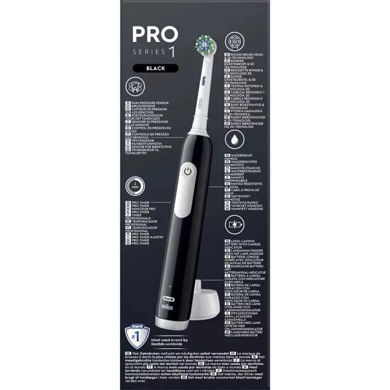 Sähköhammasharja BRAUN Oral-B Pro Series 1, musta