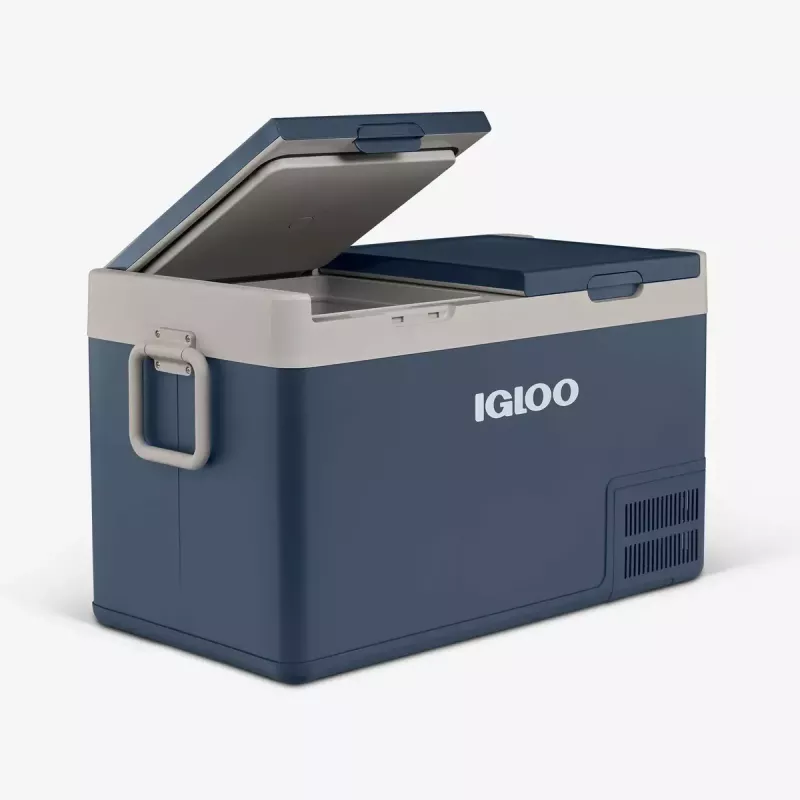 Kylmälaatikko Igloo ICF 80DZ 83 L sähköinen (AC/DC, 100–240 V) sininen/harmaa