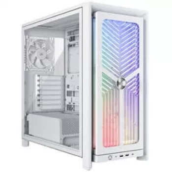 Corsair FRAME 4000X RS Mid-Tower PC-kotelo, karkaistu lasi, valkoinen