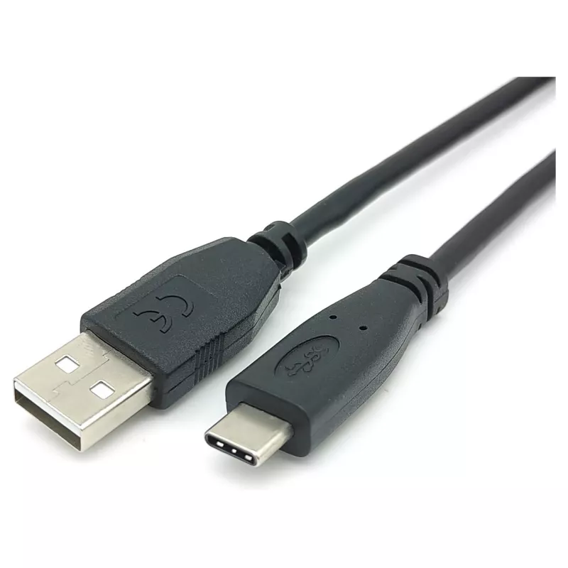 EQUIP USB 2.0 -kaapeli C–A M/M, 0,3 m, USB 2.0 480 Mbit/s, nikkelöidyt koskettimet, musta